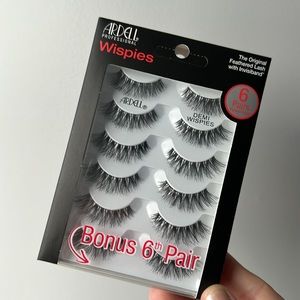 NWT Ardell False Eyelashes Six Pack! Gorgeous Feathered Lash Wispies, Invisiband